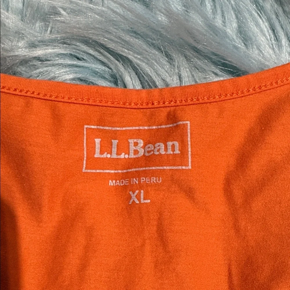 L.L. Bean Women's Vibrant Orange Short Sleeve Tee sz XL - Picture 5 of 7
